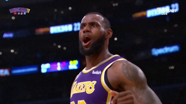 LeBron James Deep Three Pointer - Spurs vs. Lakers - December 5, 2018