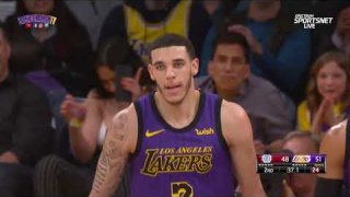 Lonzo Ball No Look Behind The Back Pass To Tyson Chandler - Clippers vs. Lakers - December 28, 2018