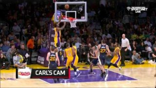 March 19, 2015 - Jazz vs. Lakers - Jordan Clarkson Alleyoop To Tarik Black