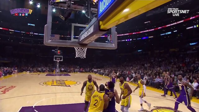 LeBron James Tomahawk Dunk - Warriors vs. Lakers - November 13, 2019