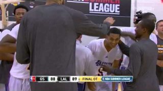 July 14, 2014 - Warriors vs. Lakers - Jordan Clarkson Game Winning Tip In