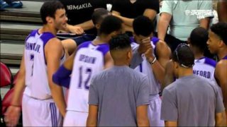 July 15, 2015 - Mavericks vs. Lakers - D'Angelo Russell Makes 60 Footer After Buzzer