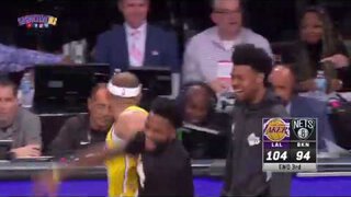 Jared Dudley Buzzer Beating Three Pointer - Lakers vs. Nets - January 23, 2020