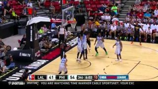 July 16, 2014 - Lakers vs. 76ers - Julius Randle Attacks The Basket