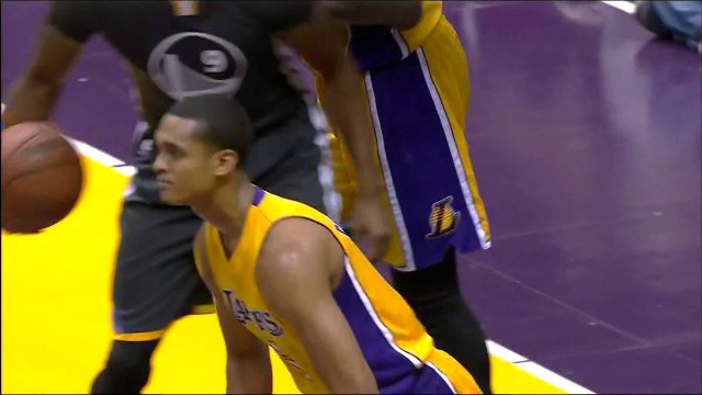 October 17, 2015 - Warriors vs. Lakers - Jordan Clarkson Putback Dunk