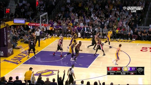 October 19, 2015 - Trail Blazers vs. Lakers - Marcelo Huertas Between The Legs To Nick Young