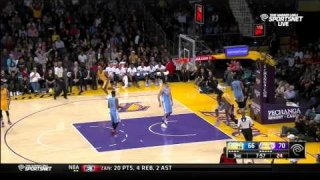 November 3, 2015 - Nuggets vs. Lakers - Julius Randle To D'Angelo Russell To Roy Hibbert For Dunk