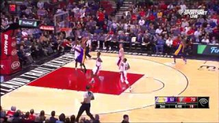 November 28, 2015 - Lakers vs. Trail Blazers - Julius Randle Block To Jordan Clarkson Fastbreak