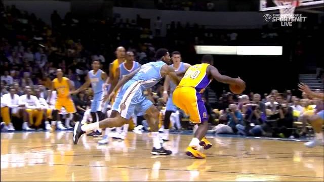 October 6, 2014 - Nuggets vs. Lakers - Julius Randle Aggressive Driving Dunk