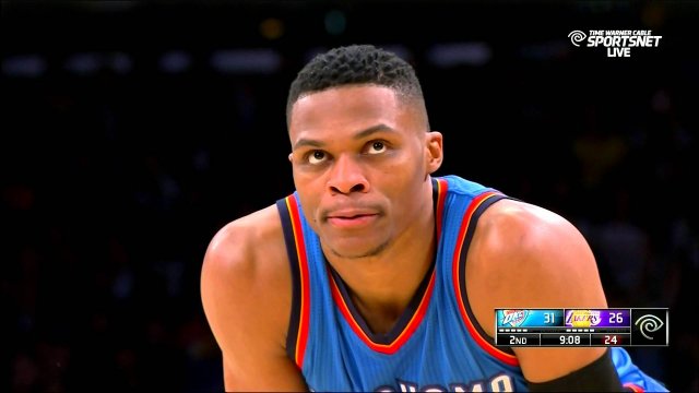 December 23, 2015 - Thunder vs. Lakers - Kobe Bryant And 1 Jumper Over Russell Westbrook