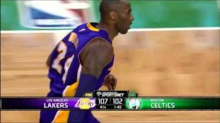 December 30, 2015 - Lakers vs. Celtics - Kobe Bryant Dagger Three Pointer