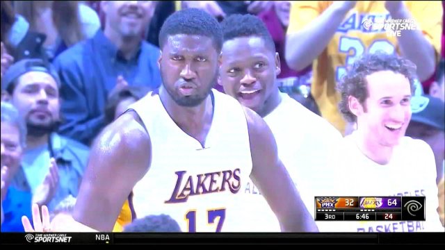 January 3, 2016 - Suns vs. Lakers - Roy Hibbert And 1 Dunk