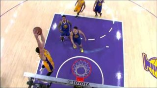 January 5, 2016 - Warriors vs. Lakers - Larry Nance Jr. Fastbreak Alleyoop