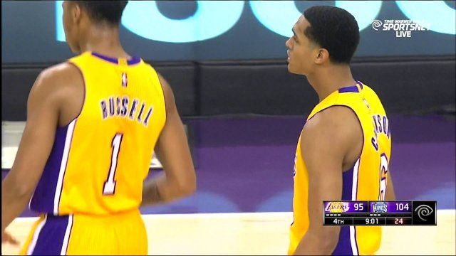 January 7, 2016 - Lakers vs. Kings - Jordan Clarkson Breaks Seth Curry's Ankles And Scores