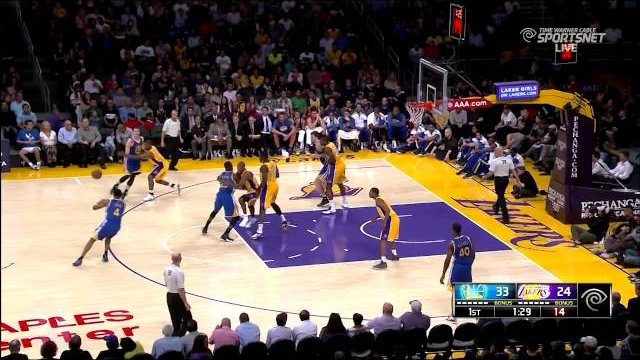 October 9, 2014 - Warriors vs. Lakers - Kobe Bryant Fallaway Jumper