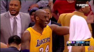 February 4, 2016 - Lakers vs. Pelicans - Kobe Bryant Clutch Three Pointer