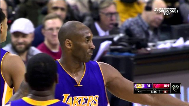 February 10, 2016 - Lakers vs. Cavaliers - Kobe Bryant 4 Point Play