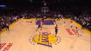 March 6, 2016 - Warriors vs. Lakers - Marcelo Huertas Alleyoop To Larry Nance Jr.