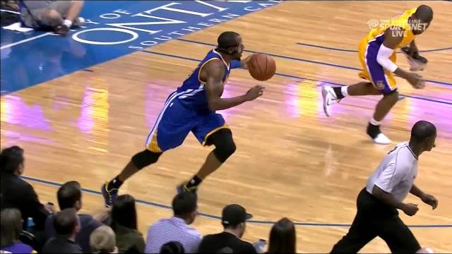 October 12, 2014 - Warriors vs. Lakers - Ronnie Price Throws His Shoe At Andre Iguodala