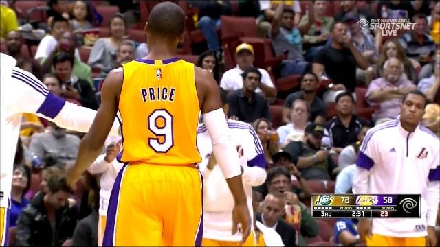 October 16, 2014 - Jazz vs. Lakers - Ronnie Price Steal And Dunk