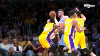October 7, 2016 - Nuggets vs. Lakers - Brandon Ingram Steal And Jordan Clarkson And 1 Layup