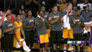 October 7, 2016 - Nuggets vs. Lakers - Ivica Zubac Blocks Emmanuel Mudiay & Randle Pass For Dunk