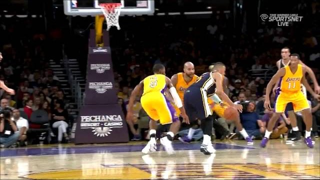 October 19, 2014 - Jazz vs. Lakers - Wesley Johnson Steal And Dunk