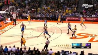 October 19, 2016 - Warriors vs. Lakers - Timofey Mozgov Blocks Kevin Durant & Nick Young Makes Three