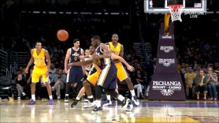 October 19, 2014 - Jazz vs. Lakers - Ronnie Price Steal To Wesley Johnson Dunk