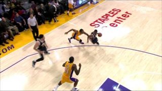 October 19, 2014 - Jazz vs. Lakers - Ronnie Price Takes The Charge
