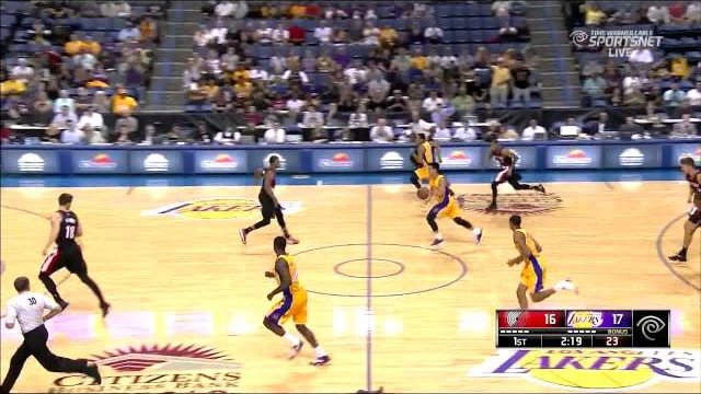 October 22, 2014 - Trail Blazers vs. Lakers - Ed Davis Back To Back Blocks