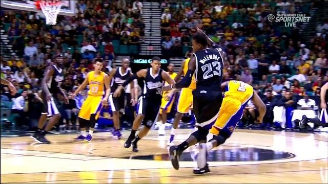 October 24, 2014 - Kings vs. Lakers - Wayne Ellington and Ben McLemore Bang Heads