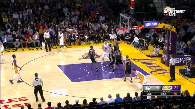 February 26, 2017 - Spurs vs. Lakers - 1st Half Team Highlights