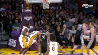 February 26, 2017 - Spurs vs. Lakers - Brandon Ingram Driving Dunk