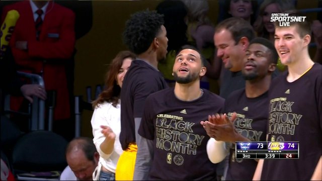 February 28, 2017 - Hornets vs. Lakers - Tarik Black Monster Dunk