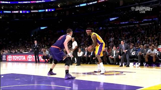 November 4, 2014 - Suns vs. Lakers - Jordan Hill Up And Under And 1 Layup